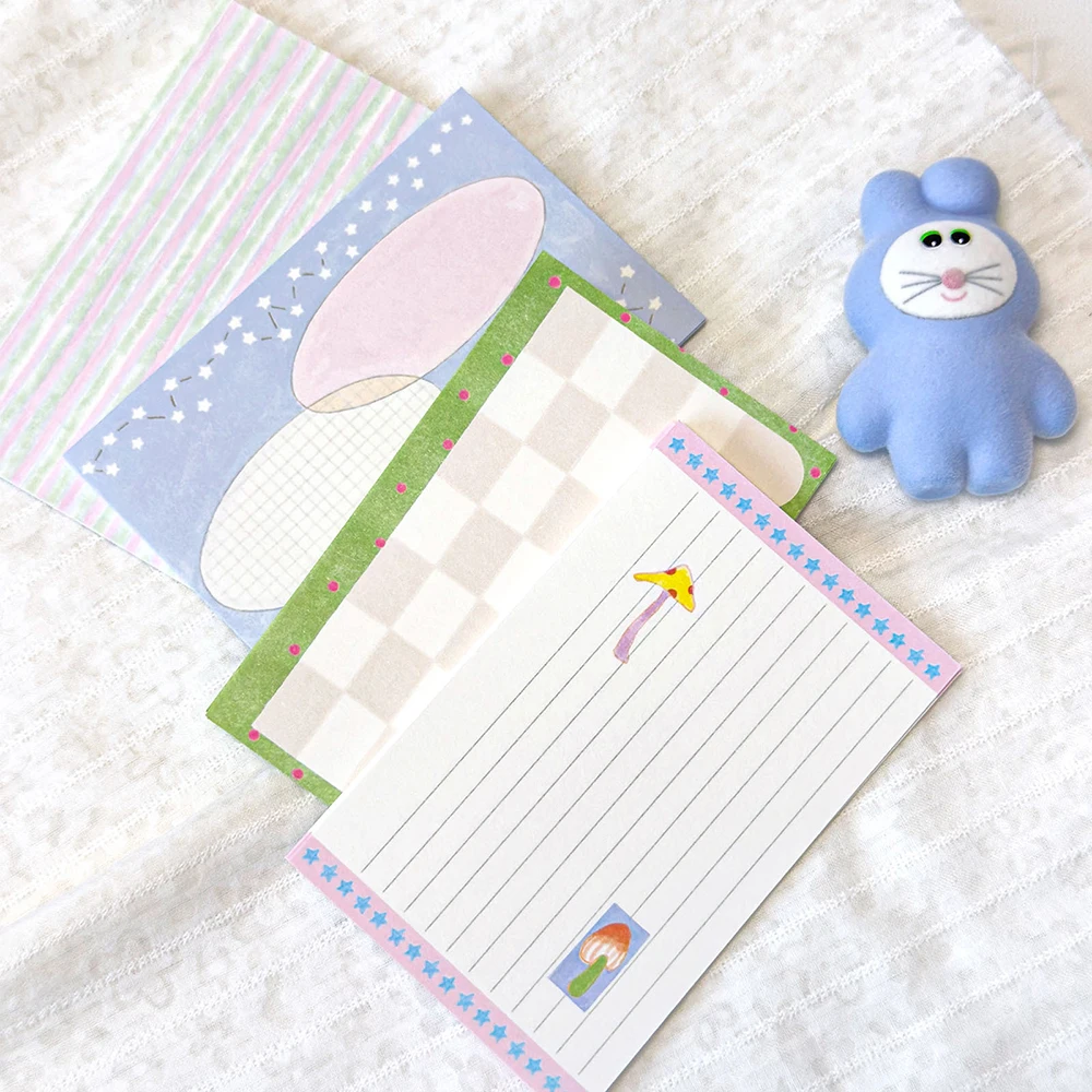 Wishing Star Memo Japanese Hand Drawn Basic Ins Handheld Account Collage Material Non Sticky, M5 Inner Page No Punching