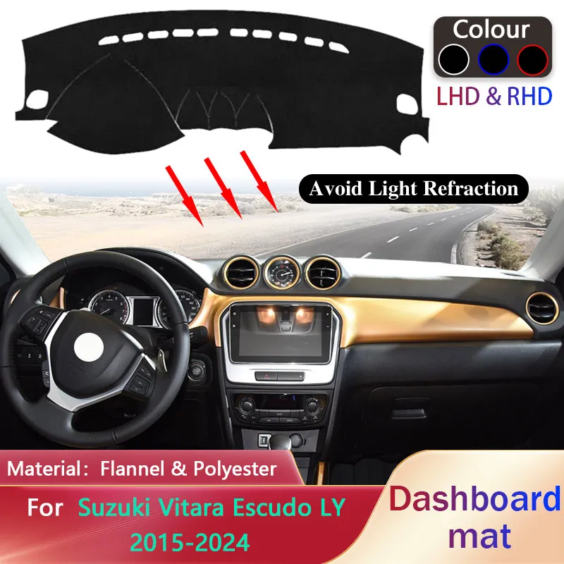 

Car Dashboard Pad for Suzuki Vitara Escudo LY 2015~2024 2017 2018 2019 Sunshade Mat Pad Dashmat Carpet Rug Cover Car Accessories