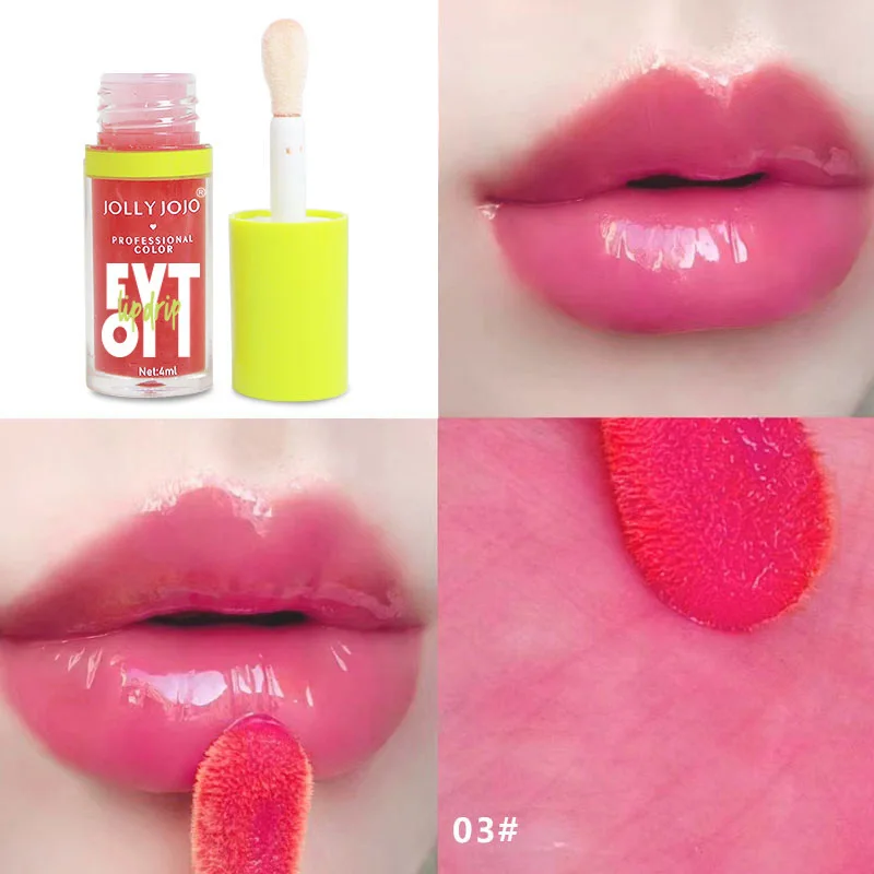 JOLLY JOJO Jelly Crystal Lip Oil Plumping Lip Lightening Lip Lines Water Light Lip Glaze Clear Lip Gloss Wholesale Cosmetics Hot