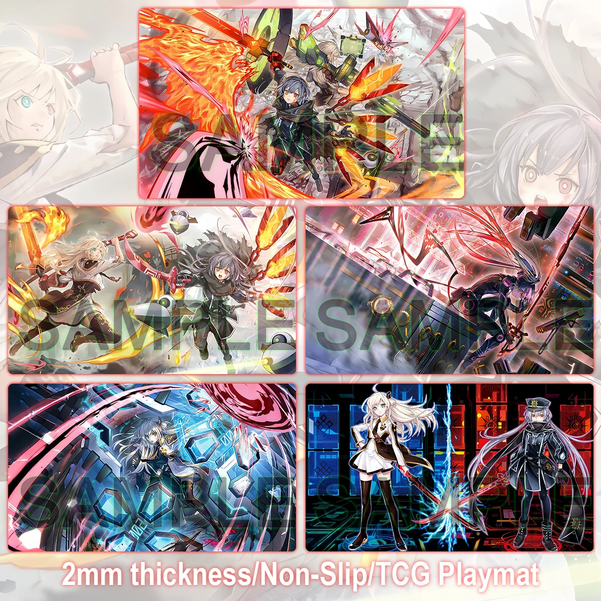 

YuGiOh Sky Striker Ace - Raye Playmat Sky Striker Ace - Hayate TCG Mat Sky Striker Ace - Shizuku Trading Card Game Mat Mousepad