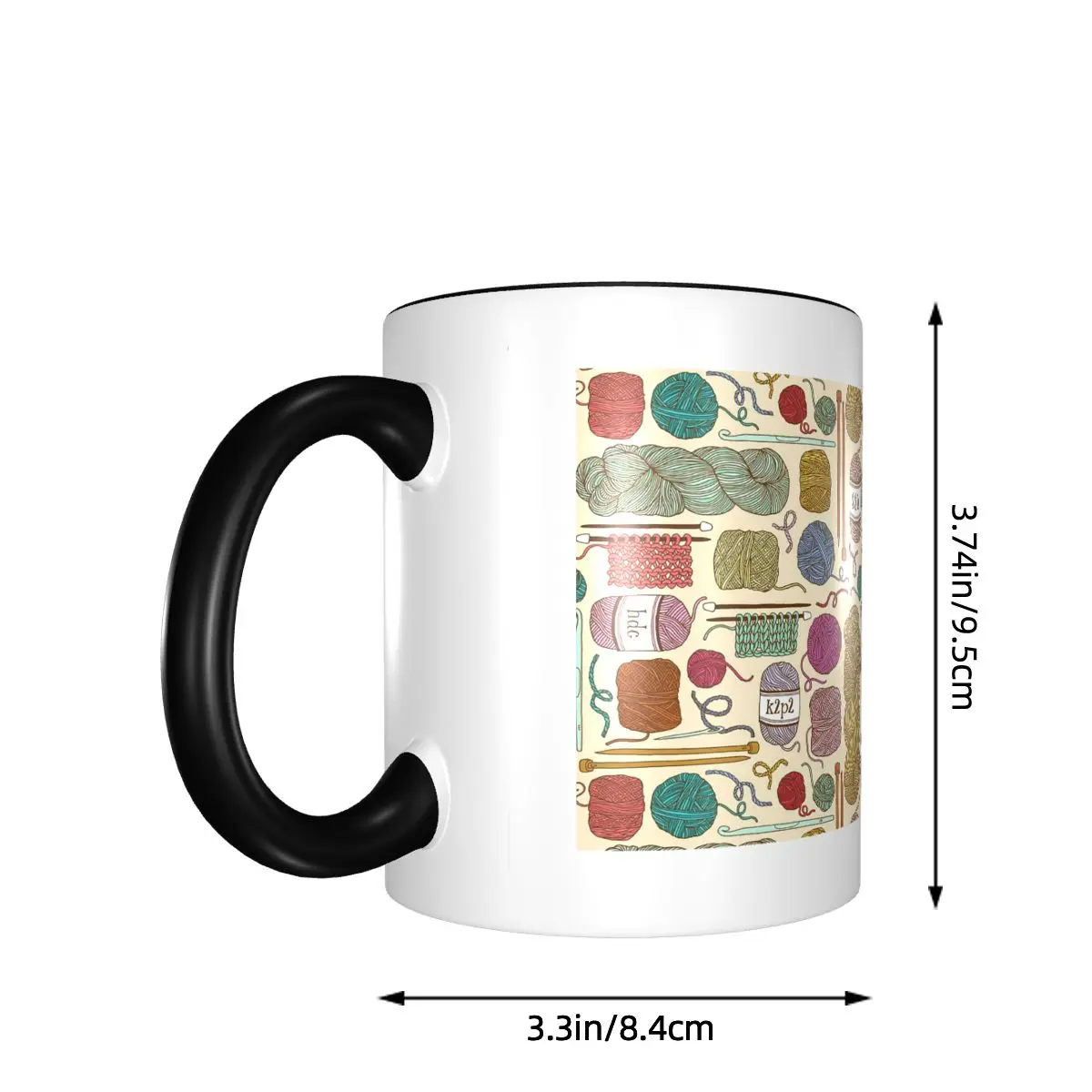 KNIT Or CROCHET Mug Funny Ceramic Coffee Cups Tea Mugs Milk Cup Drinkware Gifts for Woman Man