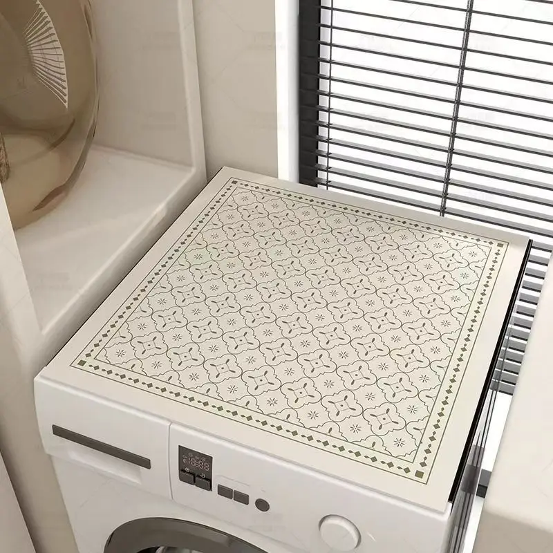Diatom mud drum washing machine cover pad, water absorption, sun protection and dust cover