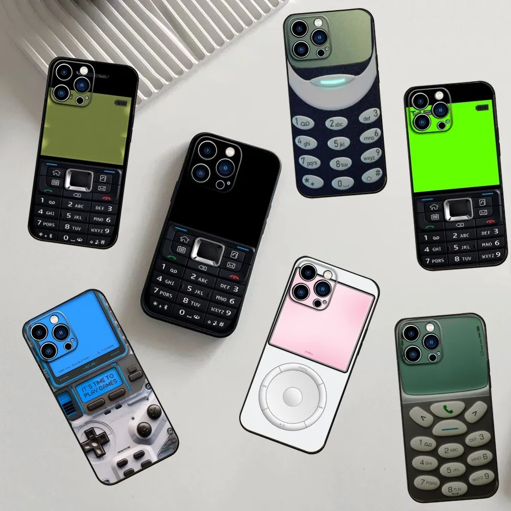 حافظة هاتف للهواتف المحمولة لوحدات التحكم بالألعاب لهواتف iPhone 16,15,14,13,12,11,Pro,X,XS,Max,XR,Plus,Mini Soft Silicone Black مقاومة للصدمات من مادة TPU