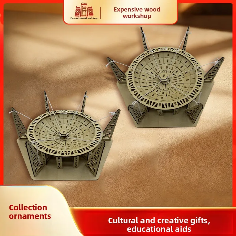 Chinese radiotelescoop DIY-montage Astronomische wetenschapsmodel Educatieve bouwpakket - SNELLE satellietpuzzel voor verzamelaars