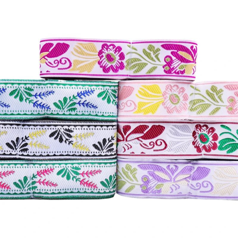 

3.3cm Ethnic Style Embroidery Lace Trim Floral Leaf Clothing DIY Accessories Embroidered Ribbon Decorative Trim