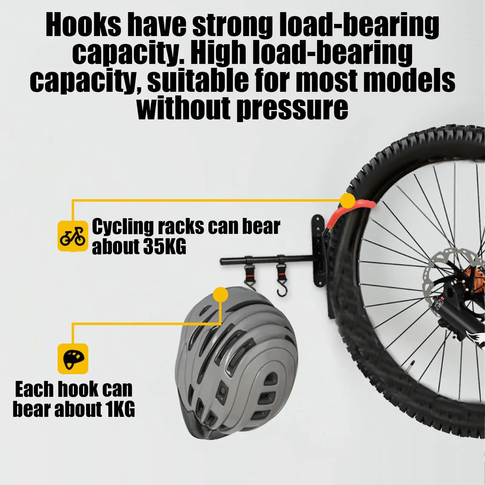 

Wall Mounted Cycling Storage Racks Sturdy Heavy Duty Holder Vertical Hanger Hook For Family Friend Indoor Outdoor Garage Home