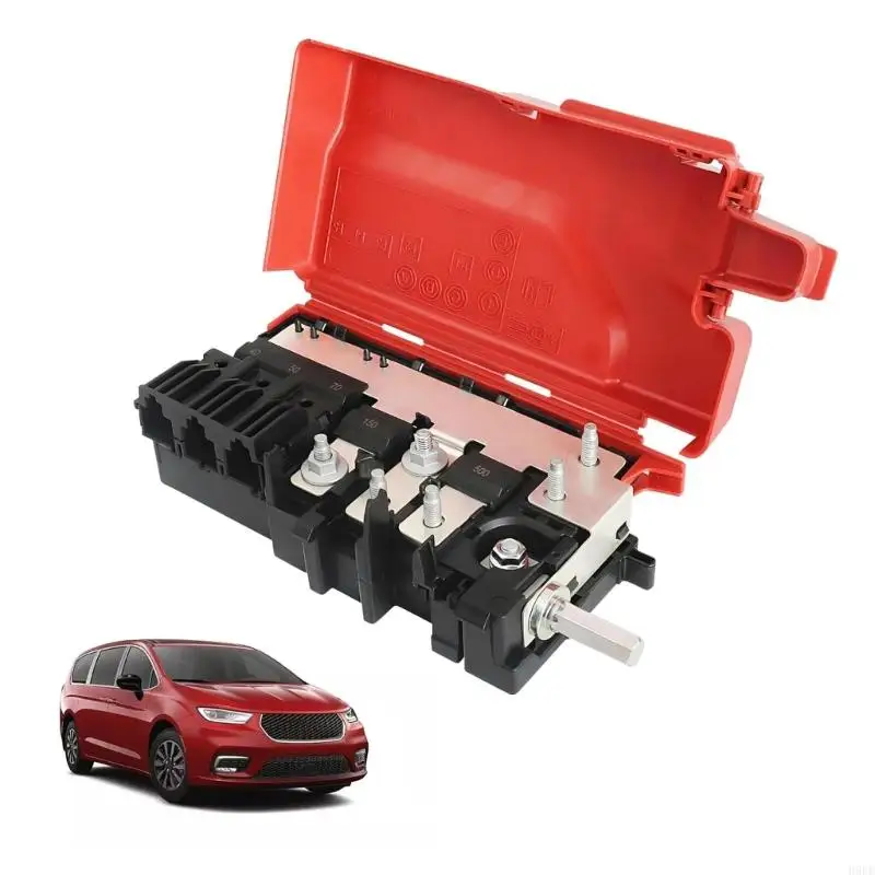 Replacement Battery Distribution Block 68260128AB, Red and Black Plastic Housing with Multiple Circuit Positions and H9EE