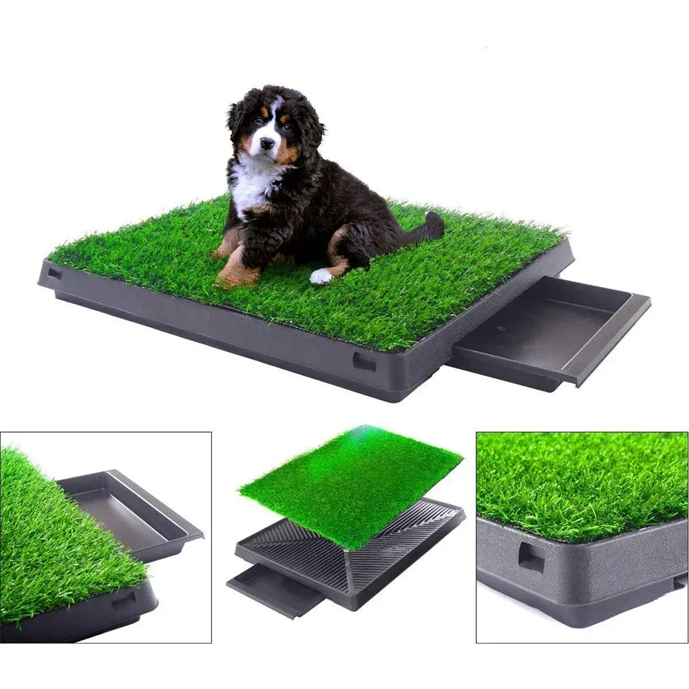Orinal de entrenamiento para mascotas, bandeja portátil para perros y gatos, inodoro para casa de hierba