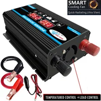 Adaptador convertidor inversor de corriente para coche de 4000W, transformador de voltaje de 12V a 110/220V, pantalla LED, electrodomésticos, USB Dual modificado para coche