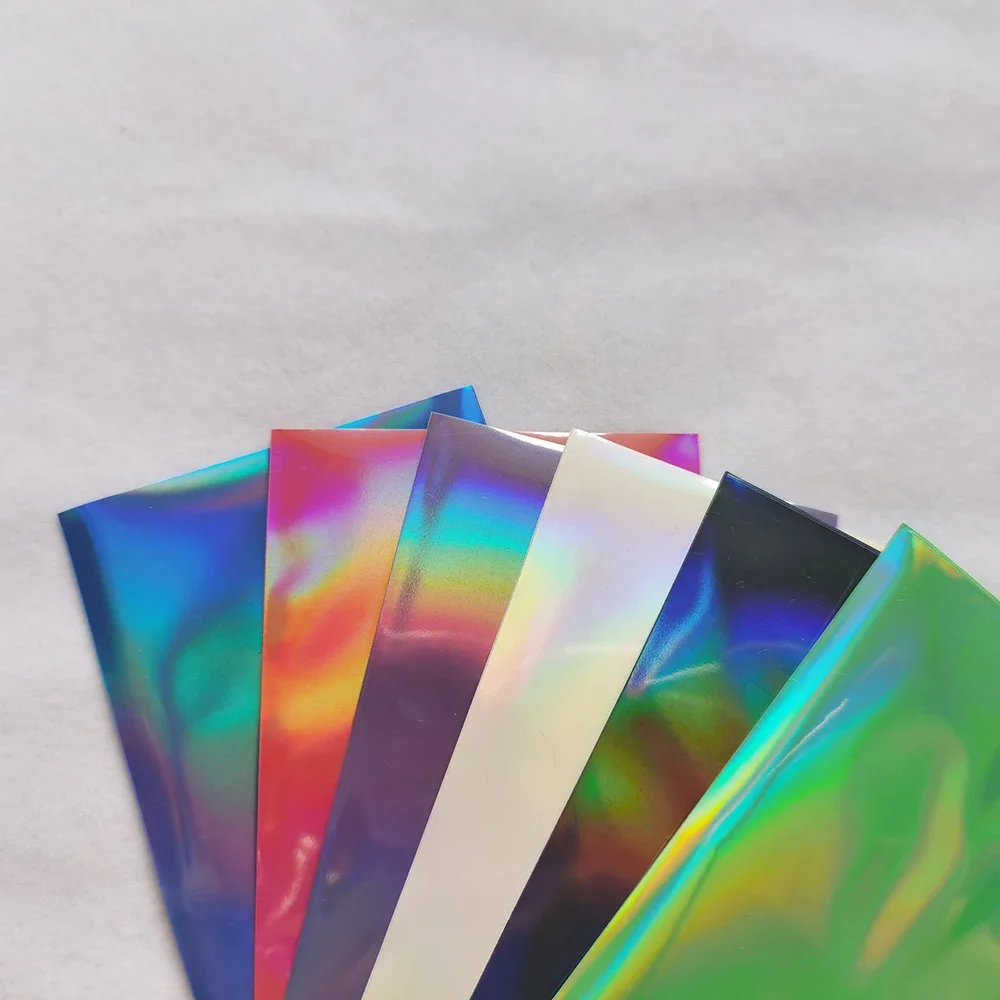 100 PCS/LOT  Rainbow Holographic Cards Sleeves,Foil Cards Protector Idol Photo Shield Magic Laser Cover PKM/YGO66x91mm