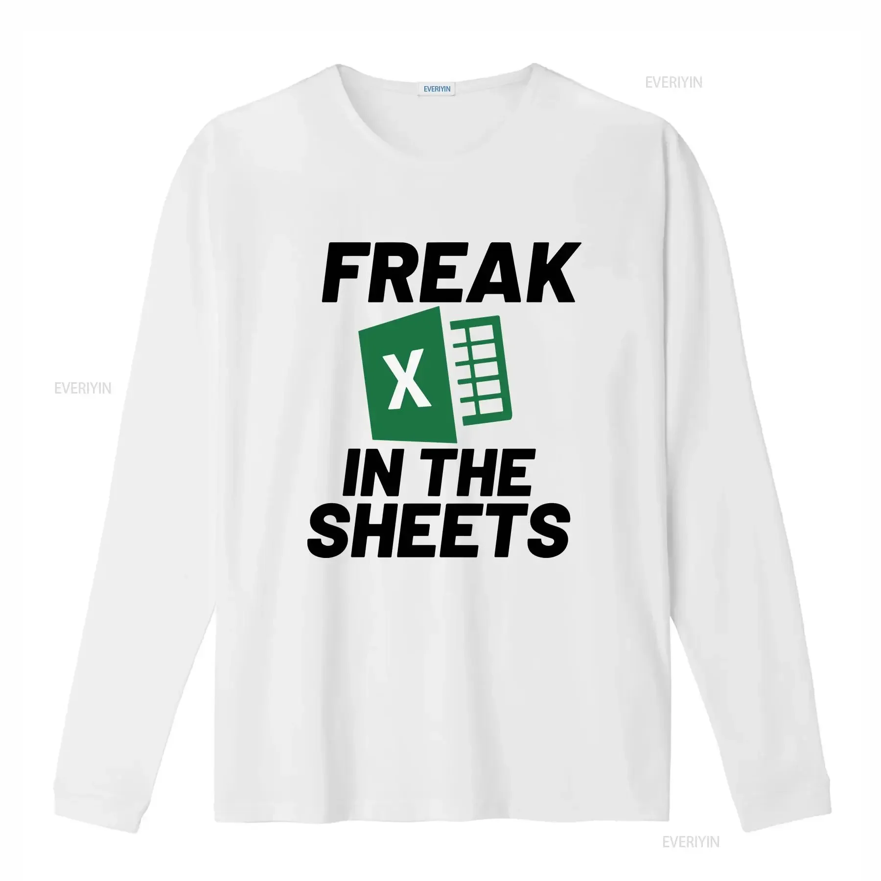 Mens Freak In The Sheets Excel Funny Accountant s T Shirt White vintage Washed designer clothes Soft fashion vintage Washed