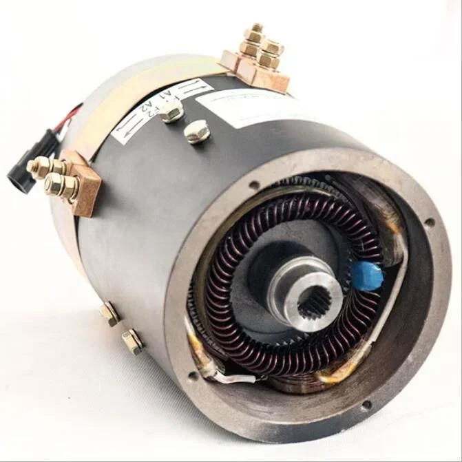 For XQ-3-4T-2 48V 3KW Brushed DC Motor for Golf Car and Work with CURTIS 1268-5403 SepEx Controller