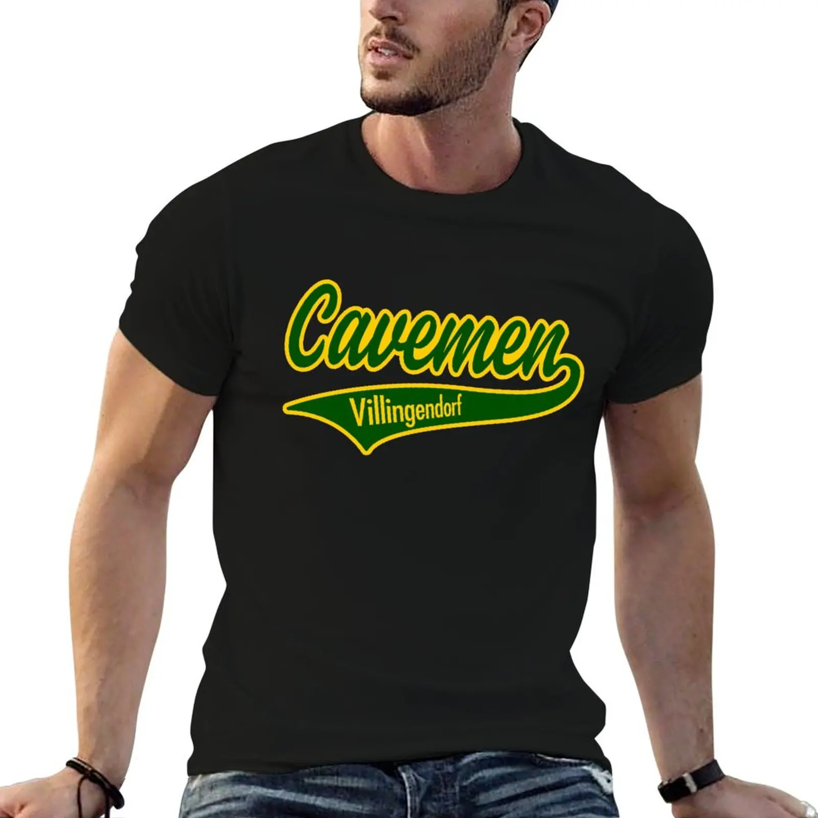 Baseball team Cavemen Villingendorf e.V. -Lettering- T-Shirt Gym Exercise Short Sleeve T-Shirt