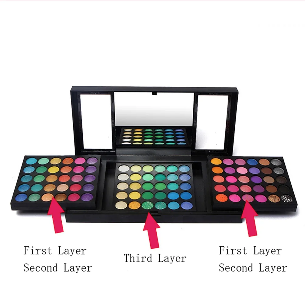 180 Color Private Label Eyeshadow Set Custom Bulk Push-pull Eye Shadow Sets Shimmering Matte Waterproof Pigment Face Makeup