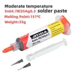 Medium Temperatur Silber Lotpaste Sn 64,7 Ag 0,3 Bi35 Handy Reparatur Schmelzen Komponente weldingPoint 151 ℃