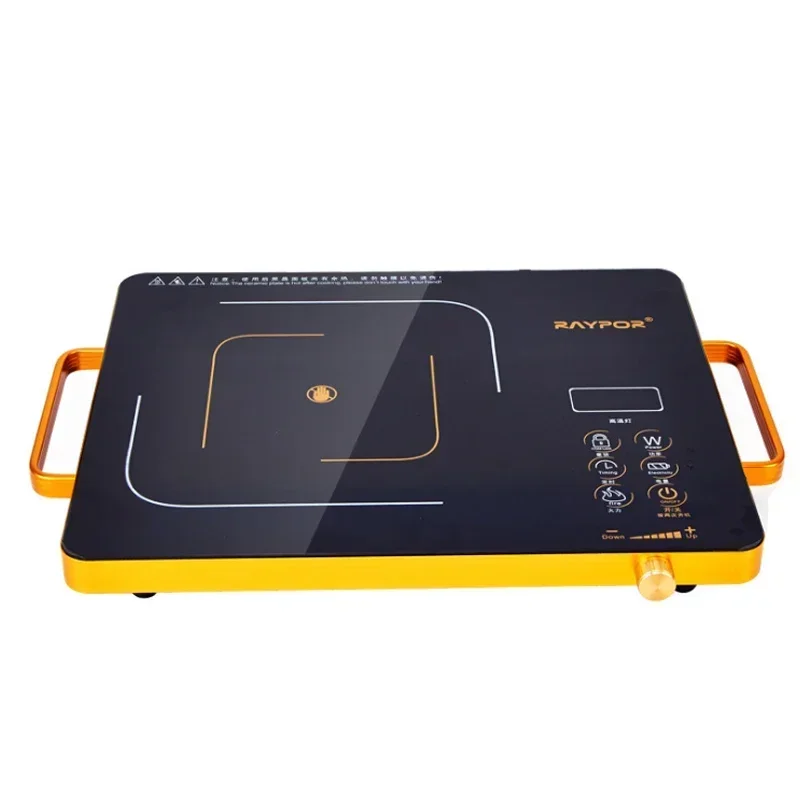 Estufa eléctrica de onda de luz de 2200W, horno inteligente de infrarrojos lejanos con Panel táctil para cocina