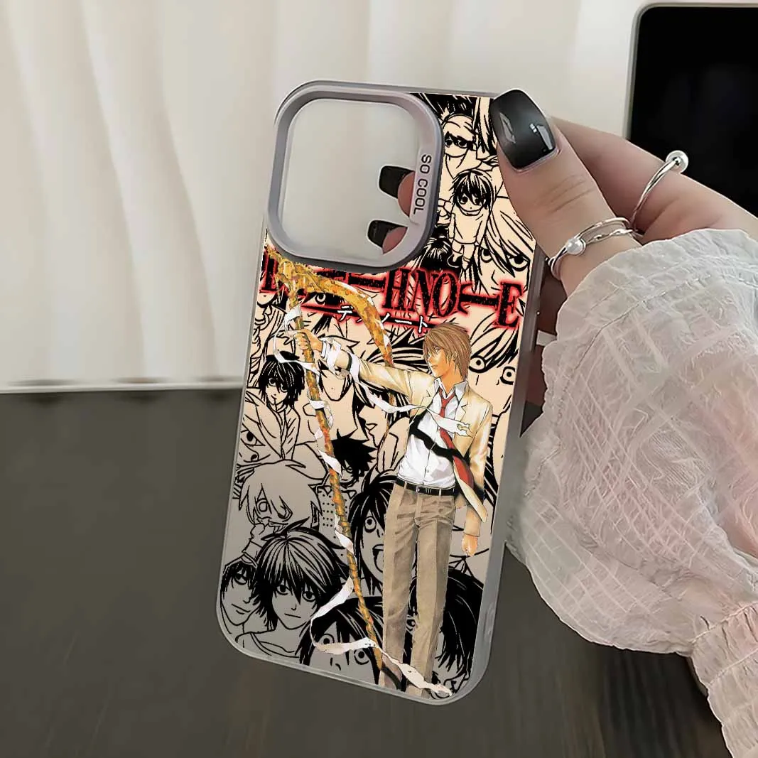 

Чехол DEATH NOTE Grim Reaper в стиле аниме для Apple iPhone 17 16E 16 15 14 13 12 mini Pro Max Plus, силиконовый цветной серебристый чехол для телефона
