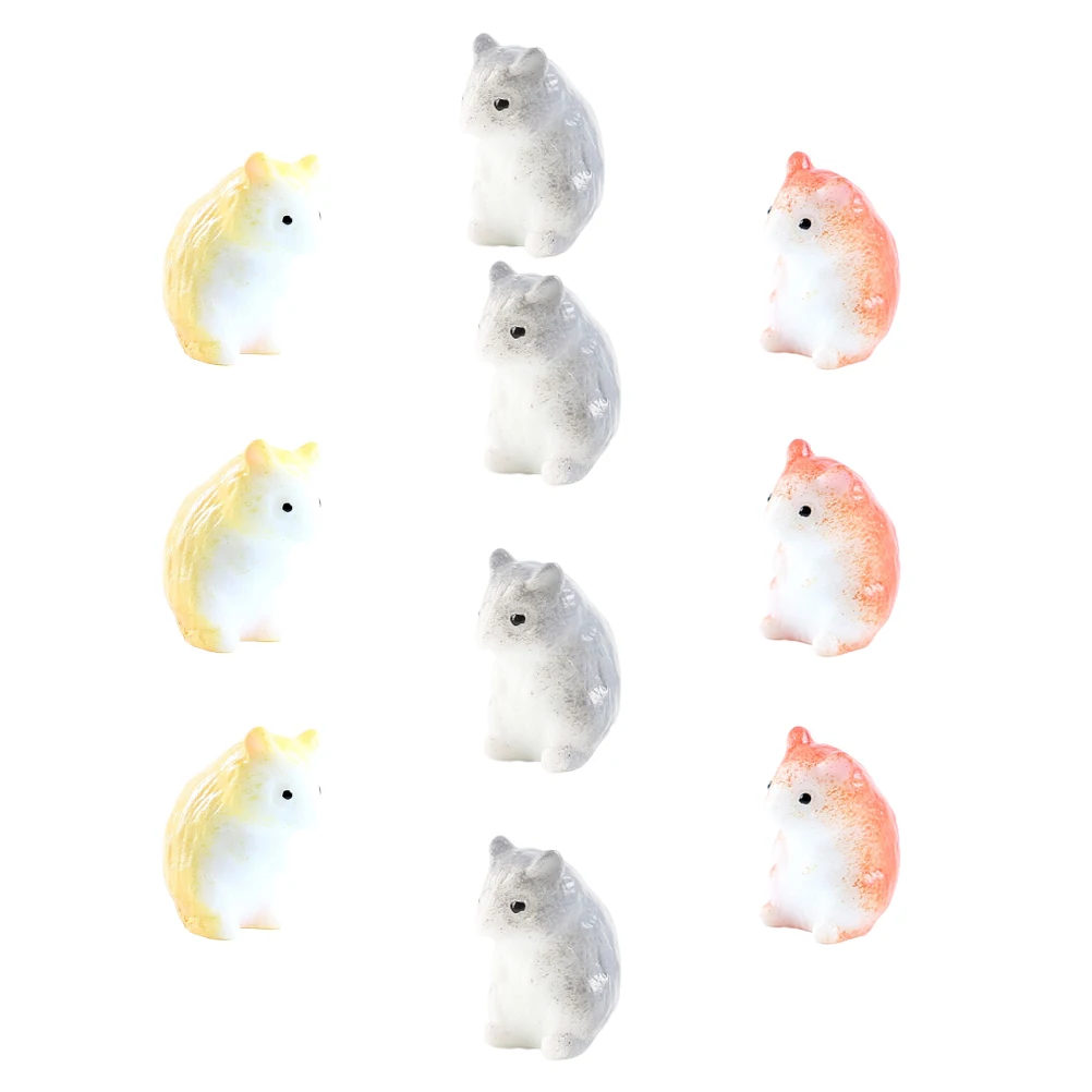 

10pcs Resin Crafts Mouse Shape Ornaments for Moss Succulent Bonsai Cake Decor Mini Landscape DIYAnimals Realistic Figurines