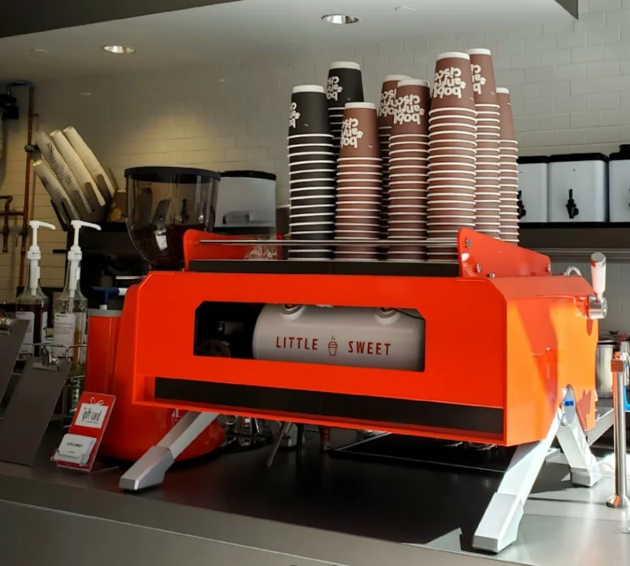 Commercial Two-Group Head Espresso Machine And Bubble Tea Maker Stainless Steel Housing For Boba Tea Shop Equipment