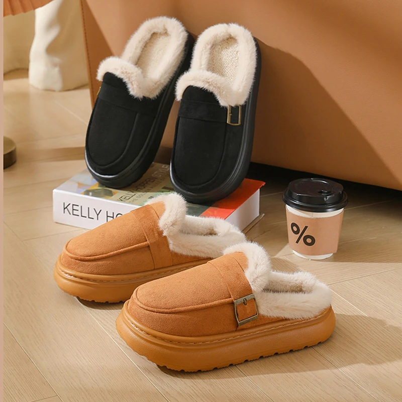 الشتاء رقيق المرأة النعال المنزل الشتاء أفخم الفاخرة مصمم أحذية امرأة داخلي منصة عادية غامض الفراء الشرائح الاتجاه لينة