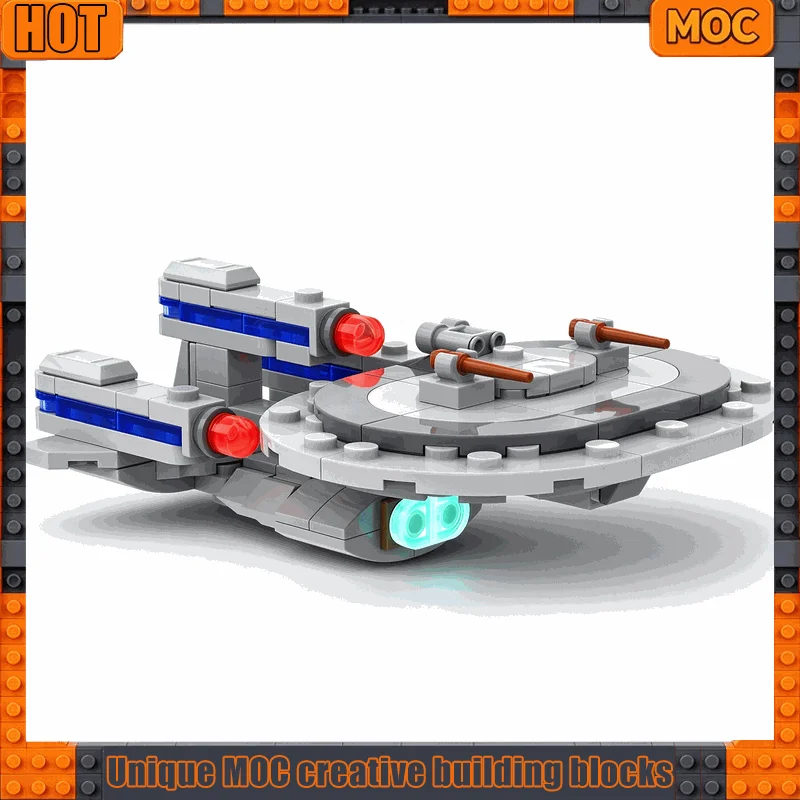 NEW 154PCS Saucer Starship Space Cruiser Model Building Blocks Galaxy War Series Custom Puzzle DIY Assembly Toy Gift Collection