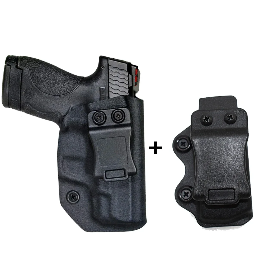 Tactical IWB Kydex Holster for Glock 17 31 43 43x Concealed Belt Holster With 9mm Magazine Pouch Belt clip Case