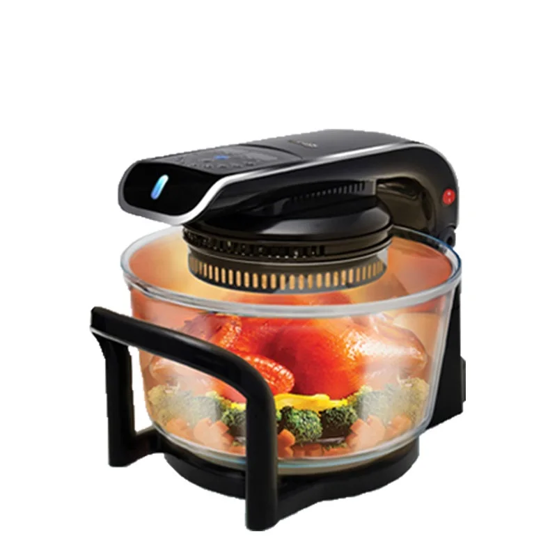 AC220-240V 50-60HZ 1300W POTENCIA Compacto Acero Inoxidable 12 Litro FRESADORA DE AIRE/FRITADORA PROFUNDA PANEL INGLÉS DE DESENO AUTOMÁTICO