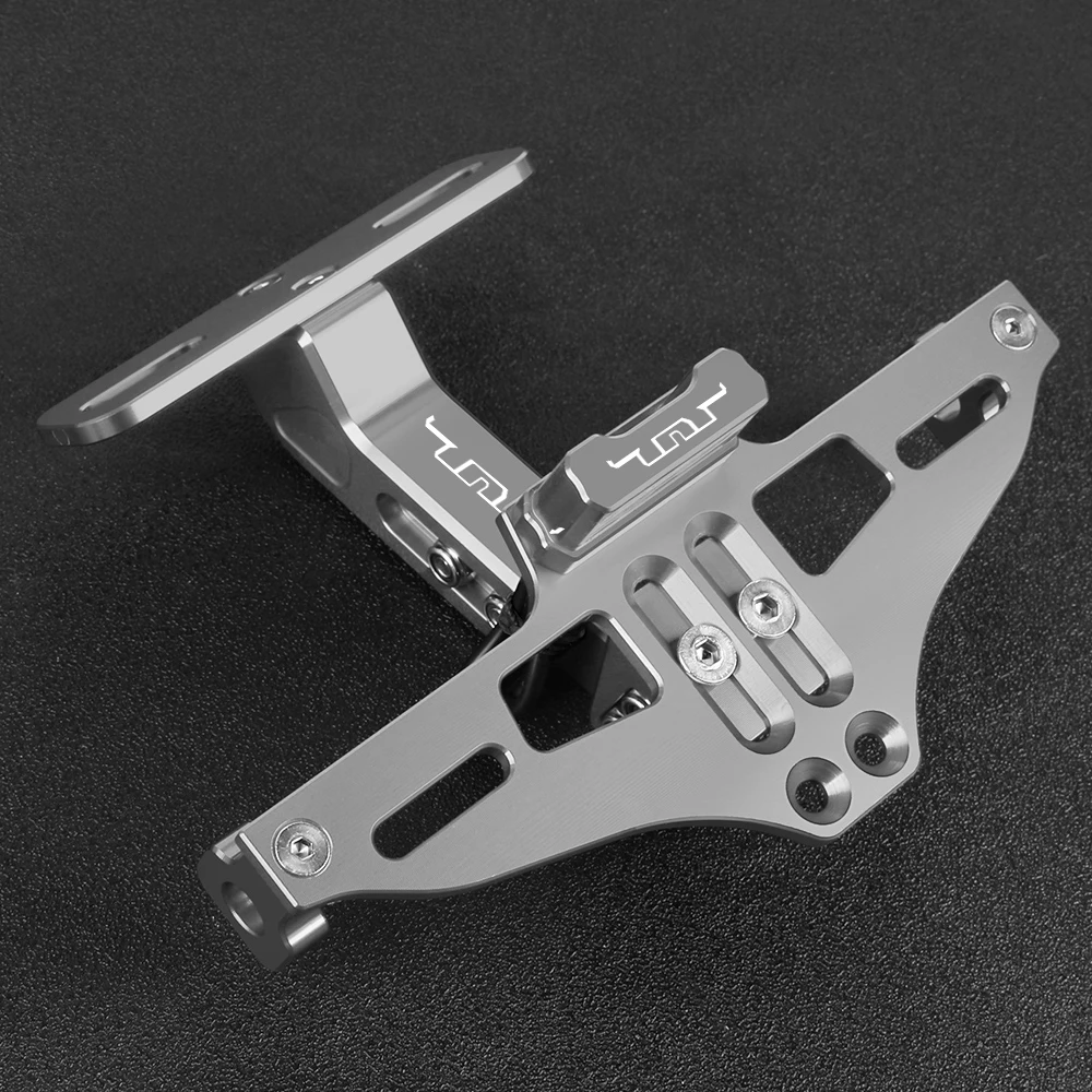 

For BENELLI TRK 702/502/552/251 TNT 125/135/250/300/600 BN125 Motorcycle Adjustable License Plate Bracket Holder With LED Light