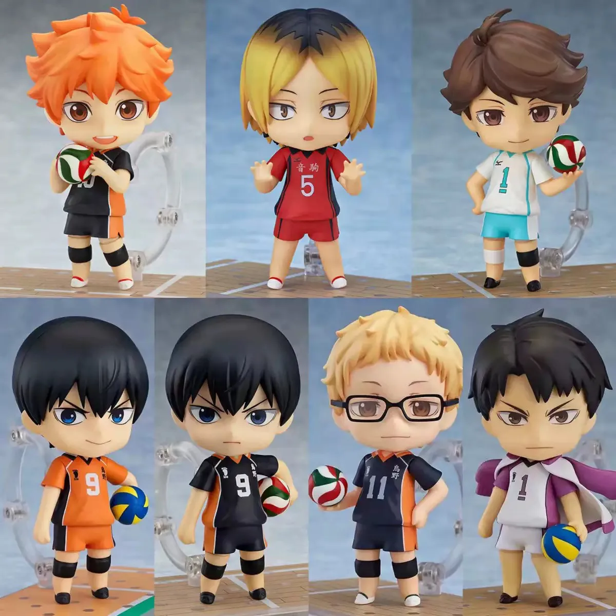 

Haikyuu Nendoroid Chibi Figure Hinata Shoyo Kageyama Tobio Kozume Kenma Anime Collectible Model Desktop Decor For Anime Fans
