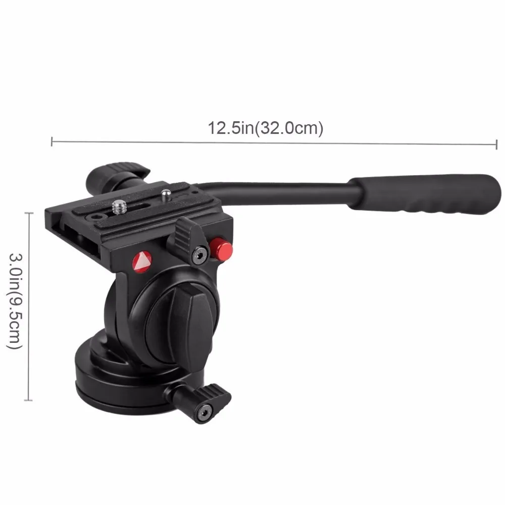 Kingjoy offizielle KH-6750 Panorama-Stativ kopf Hydraulik flüssigkeit Video kopf für Stativ und Ein beins tativ Kamera halter stehen slr dslr