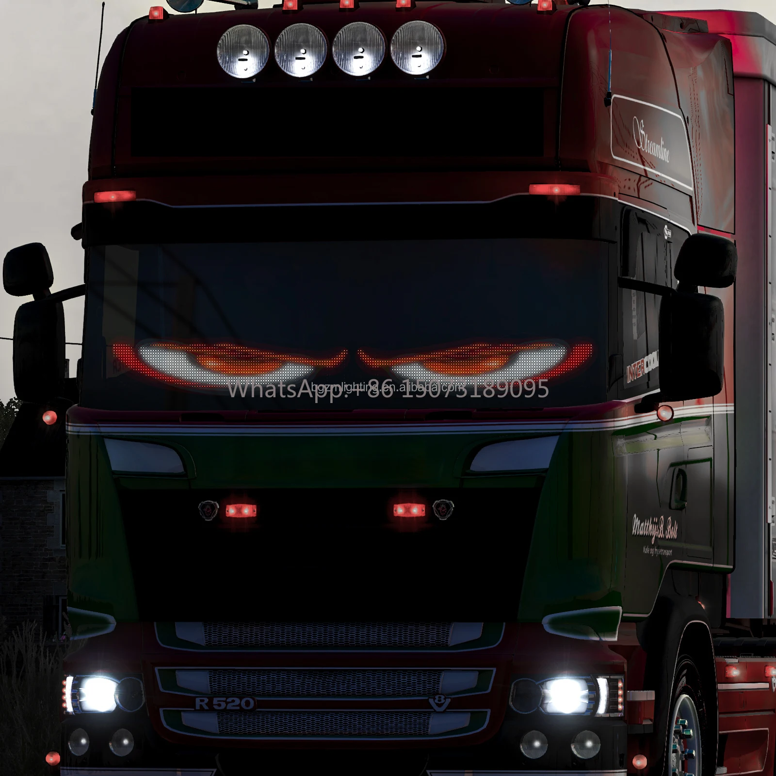 

32*64 Demon Eye светодиодный мягкий экран на окно автомобиля, двухрядный беговой текст, игровой атмосферный светильник, новый для рекламы на дверь