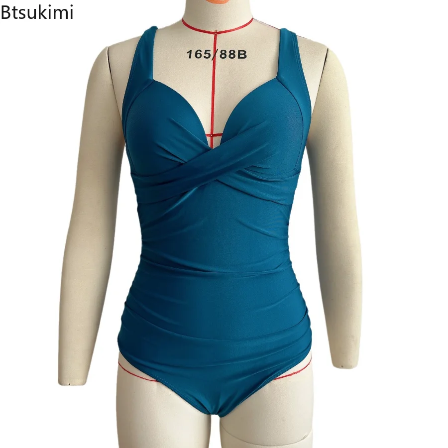 2025 traje de baño Sexy de una pieza, traje de baño Push Up, Monokini con volantes para mujer, traje de baño con hombros ajustables, traje de baño, ropa de baño