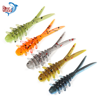 Rosewood Rockfishing Soft Lures Micro Rubber Artificial TPR Worm Baits 25mm Floating Freshwater Swimbaits Silicone Tackle Pesca