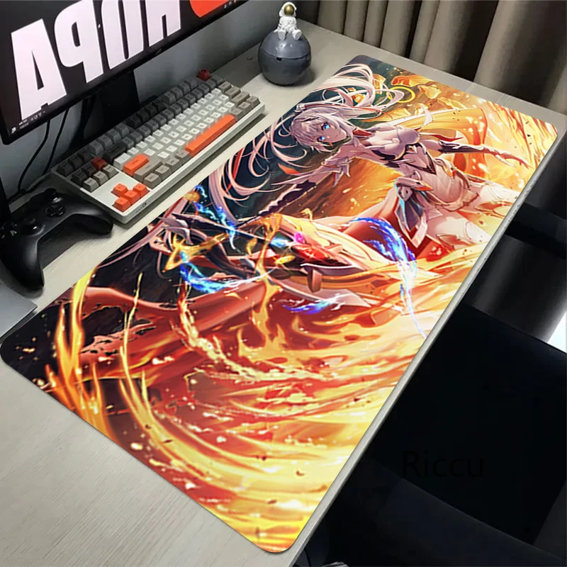 

80x30CM Gaming Mouse Pad Laptop Gamer Computer Desktop Mouse Mat Honkai Star Rail Kawaii Desk Mat Natural Rubber Office Carpet