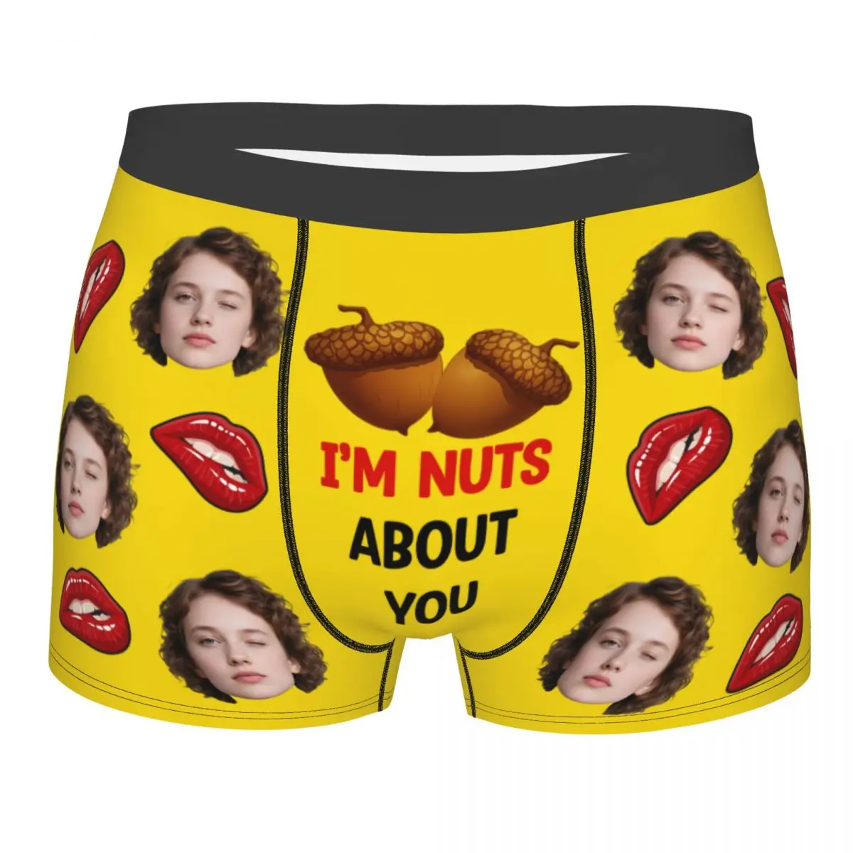 Personalized Custom Face Photo Boxer Shorts Anniversary Gift For Boyfriend 3D Printed Men Underwear Panties Briefs Underpants