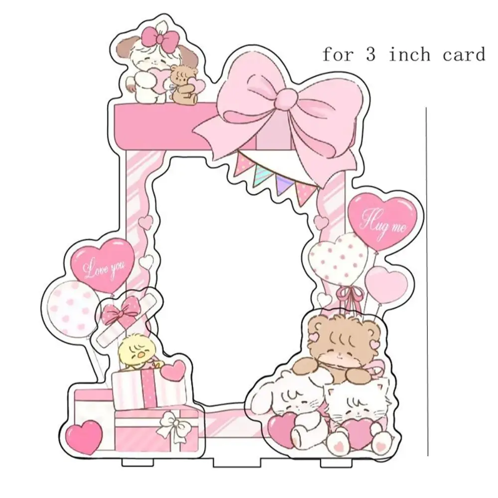 Imagem -04 - Acrílico Photocard Frame Display Holder Bonito Poster Stand Cartoon Transparente Ins Card Protective Case Decoração Desktop