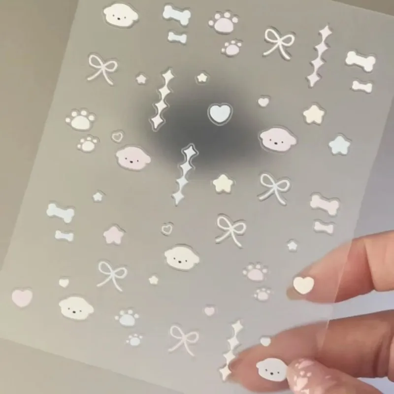INS Graffiti Cute Dog 3D Relief Stickers, Cartoon DIY Decals for Cup, CCD Camera, Phone & Notebook
