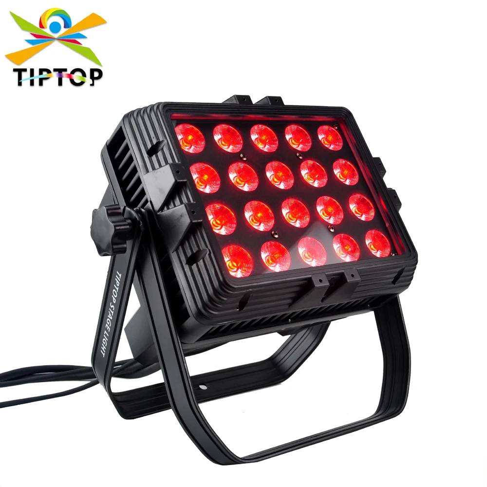 TIPTOP TP-W2018 Big Size 6IN1 20x18W Waterproof Led Wall Washer Light RGBWA Purple Stage Led Projector IP65 Outdoor