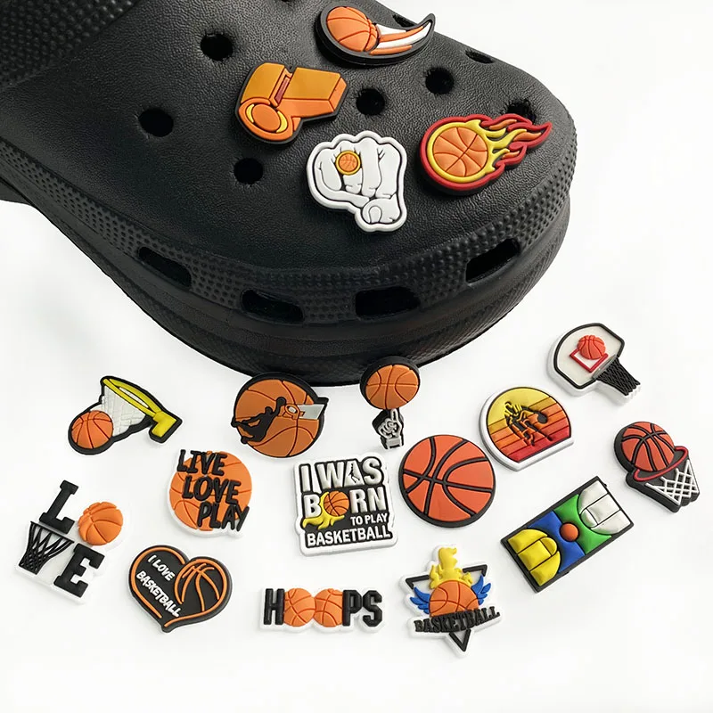 27 Charmes Basketball PVC – Décorations Pour Chaussures, Bracelets, Sacs – Cadeau Anniversaire Garçon