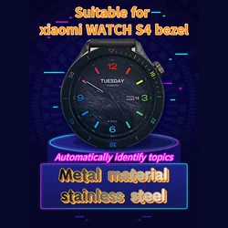 Suitable For Watch S4 Bezel Original Metal Frame Stainless Steel Frame Black rainbow Independent Identification Theme