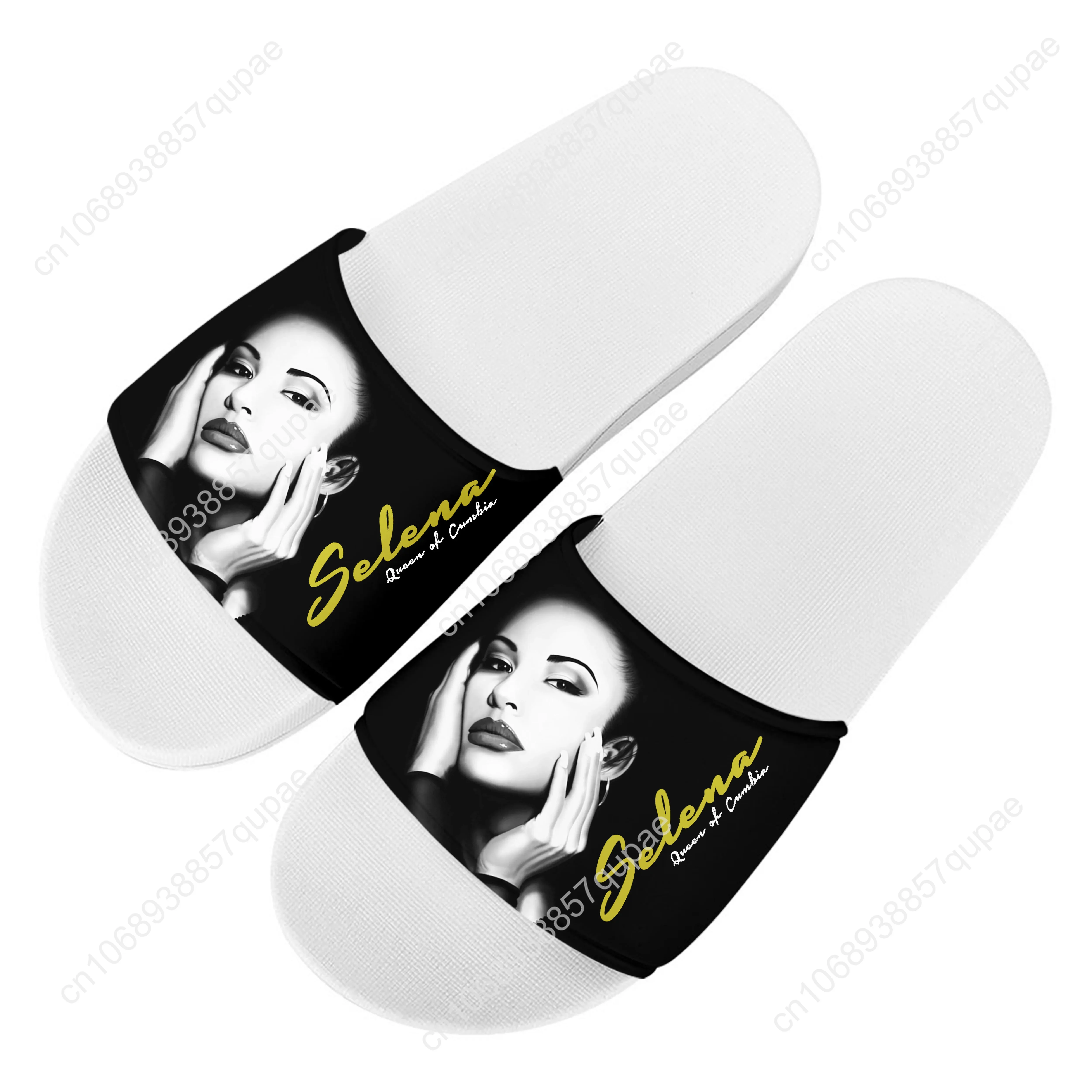 Selena Quintanilla Singer Slippers Home Water Shoes Men Women Teenagers Beach Pool Sandals High Quality Custom Summer Slipper 4