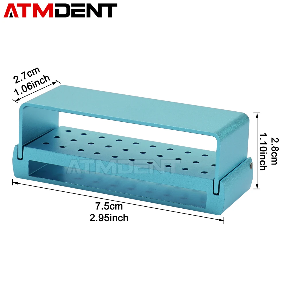 30hole Dentistry Burs Blocks Autoclavable Disinfection Holder Alumimum Instrument Teeth Whitening Tool