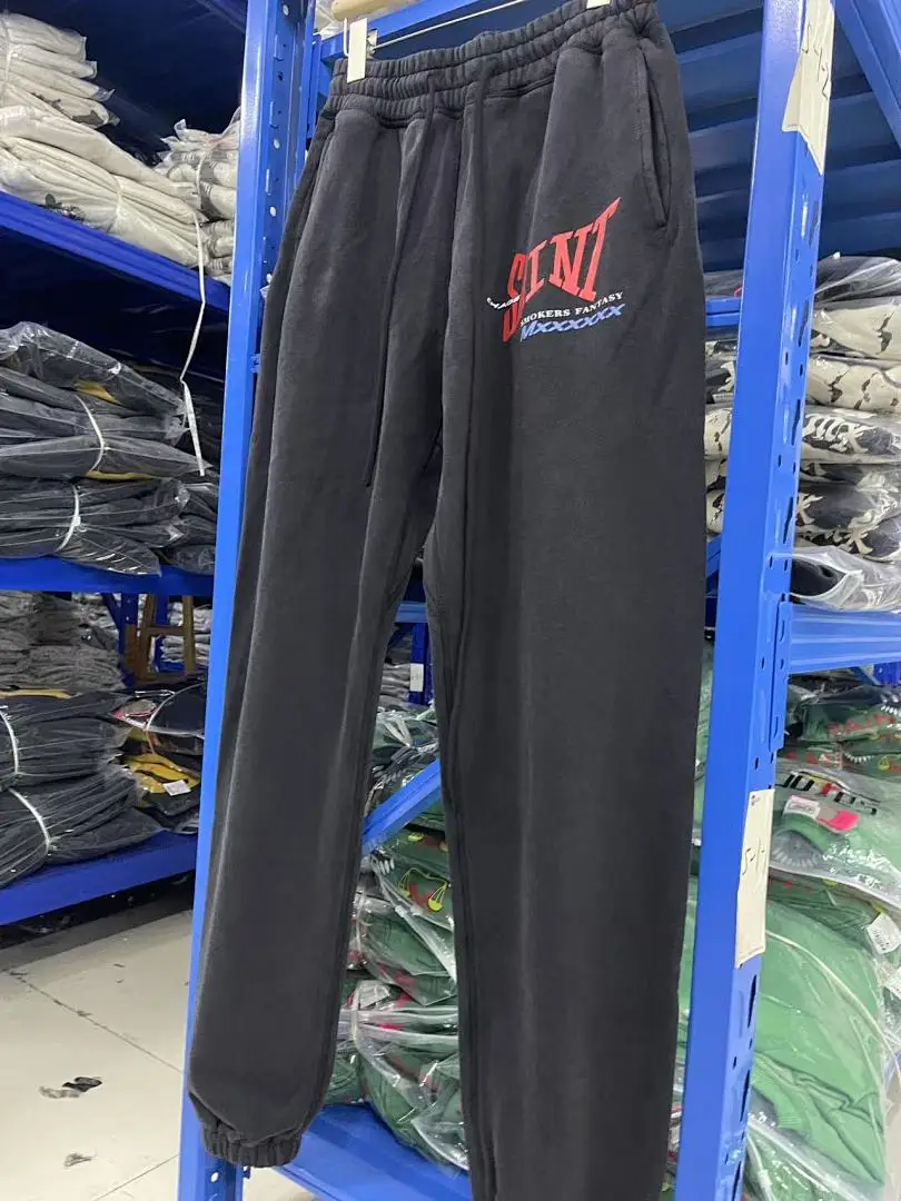 25SS Saint MOKERS FANTASY Printed Women Men Printed Washed Vintage Elastic Sweatpants Trousers Pants