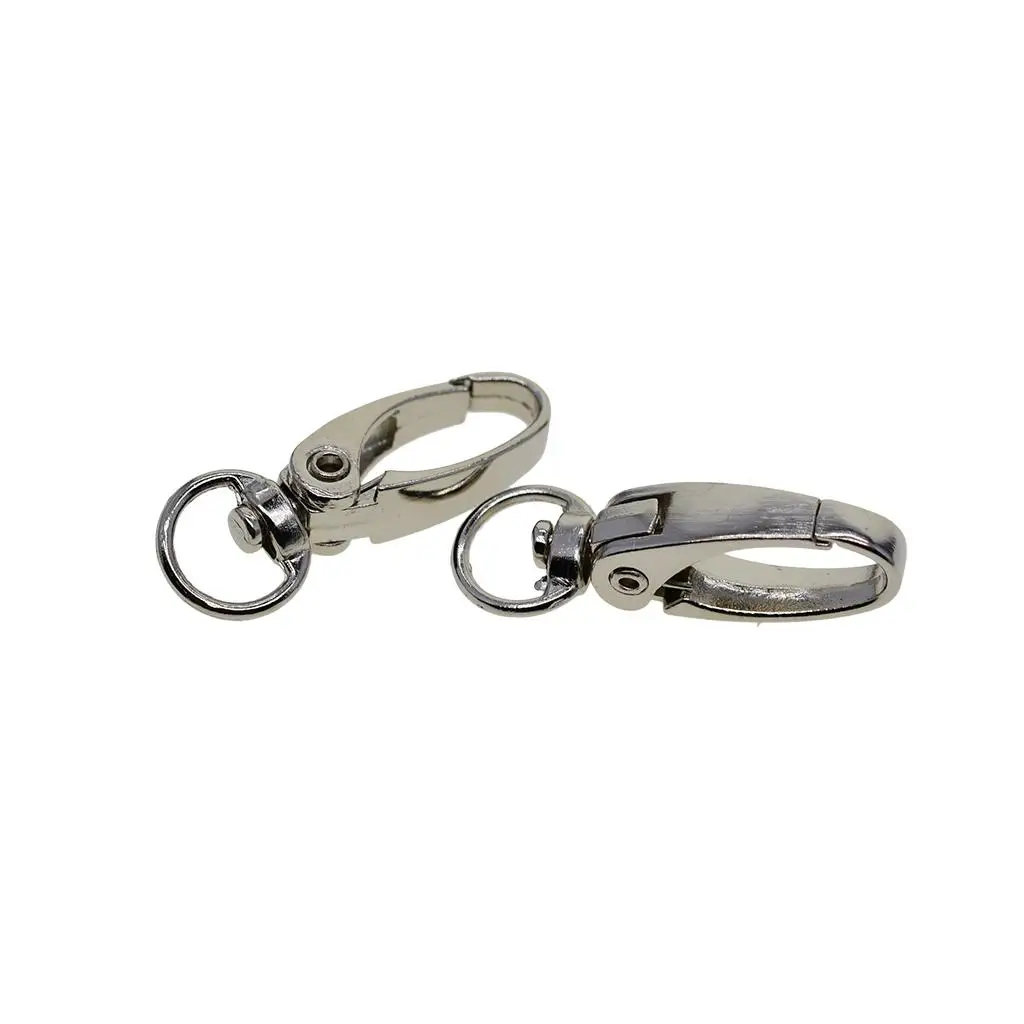 Keyring Key Chain Findings Lobster Clasp Alloy Swivel Snap Ring Clasp Jewelry Supplies for DIY Key Pendants and Charms