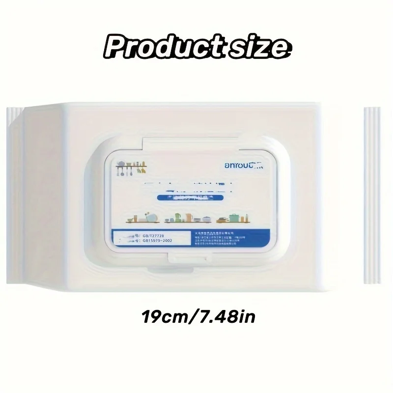 مناديل المطبخ المنزلية القوية لتنظيف الزيت، غطاء منشفة ورقية مبللة، حقيبة كبيرة نظيفة مع غطاء #5