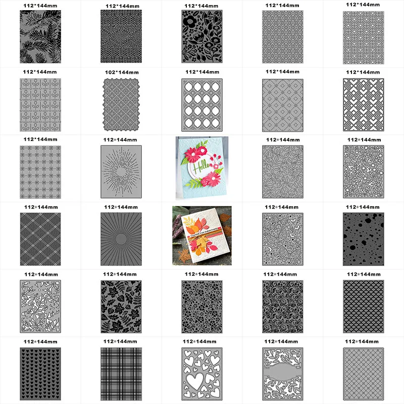 New 28 Three-dimensional Background Embossed Board Metal Cutting Die Scrapbook Making Decorative Photo Album Diy Crafts