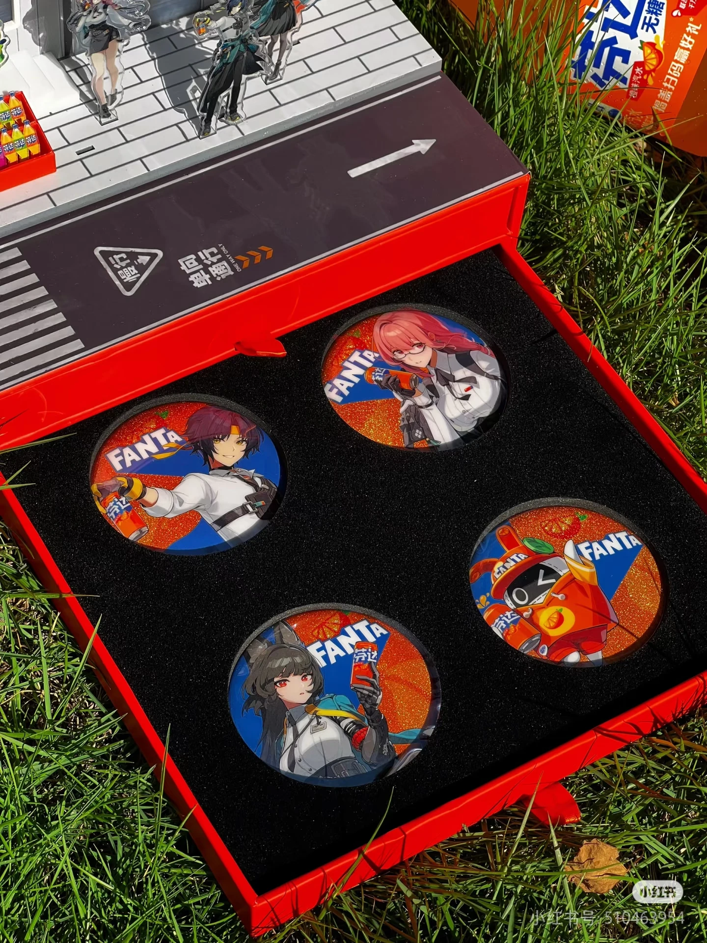 In Stock Officiële Zenless Zone Zero X Fanta Tsukishiro Yanagi Asaba Harumasa Hoshimi Miyabi Badge Postkaart Acryl Plaque Card