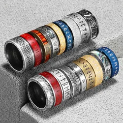 Norse Mythology Vikng Runes Stainless Steel Men Rings Punk Retro New in For Male Women Fashion Jewelry Creativity Gift Wholesale