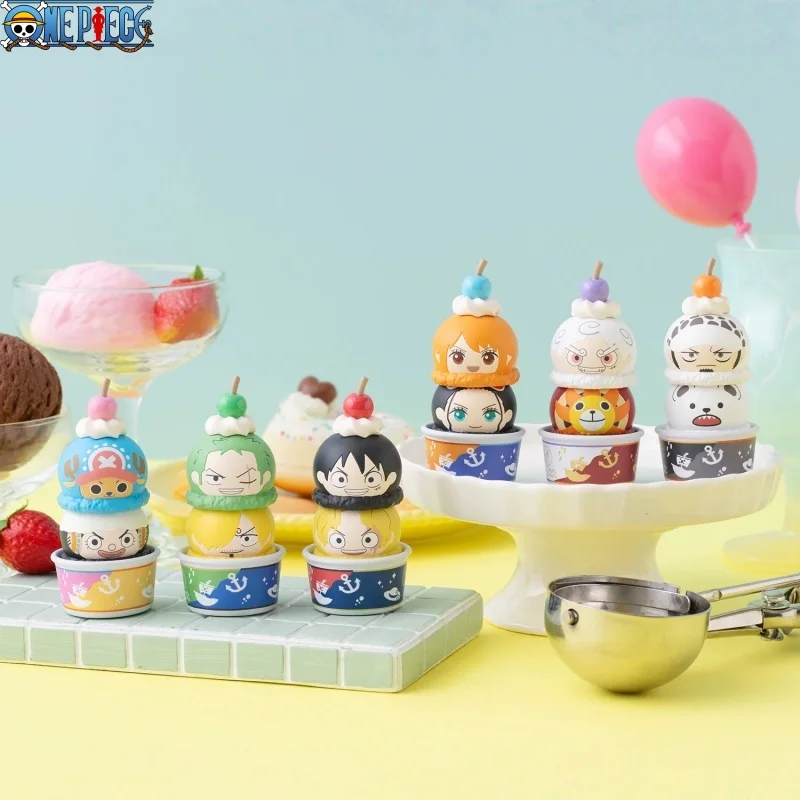 【Preventa】 Megahouse One Piece - Caja Sorpresa de Helado en Capas, Juguete Coleccionable, Adorno de Escritorio, Regalo Festivo