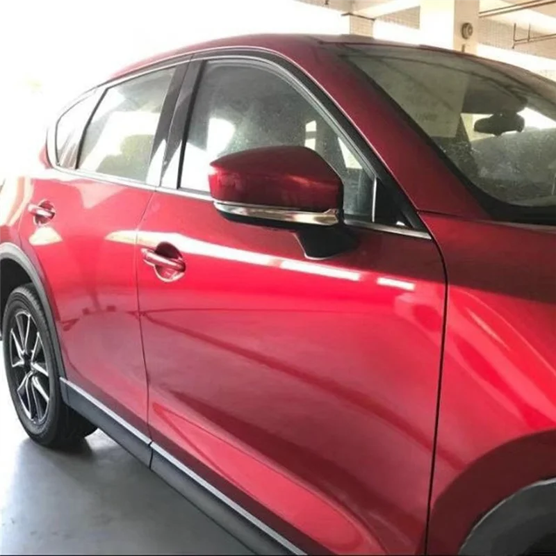 

Простая накладка на боковое зеркало заднего вида на дверь автомобиля для Mazda CX5 CX-5 2017, декоративная полоса зеркала